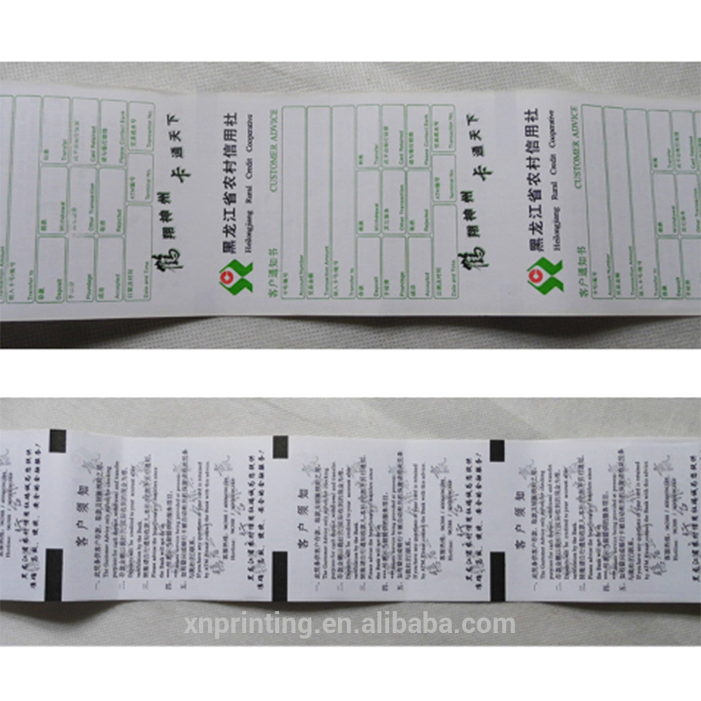 Factory price custom rolling 57mm pos terminal thermal receipt paper