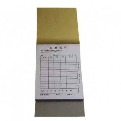 printing customized design invoice carbonless book size A5 triplicate