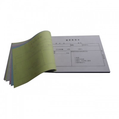 printing customized design carbonless rent receipt invoice books size A5